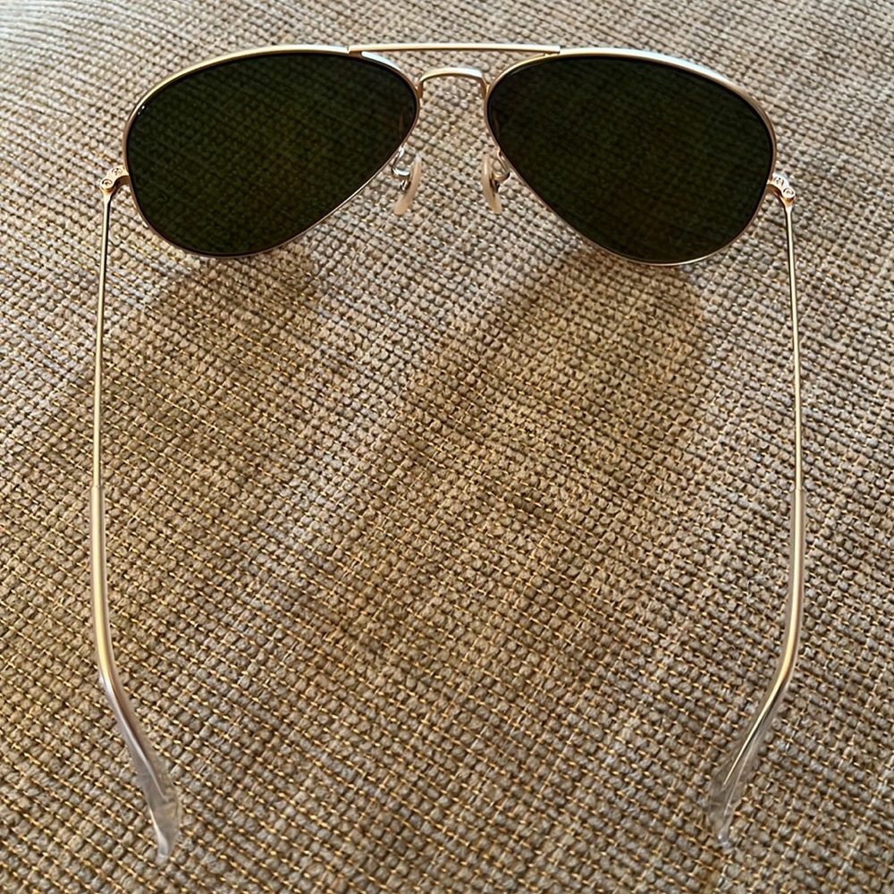 Ray-Ban Aviators, orange lenses with gold frames, BRAND NEW in case, never worn - Picture 2 of 3